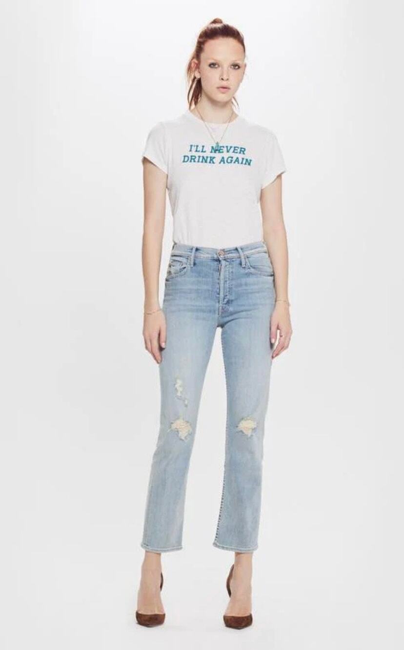 Mother Denim The Tomcat Super Blast From The Past Jeans Distressed 27